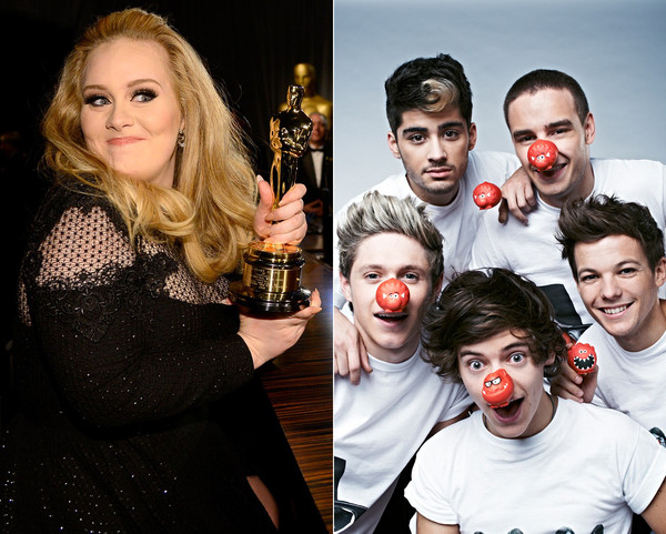 Adele, One Direction Adele, One Direction